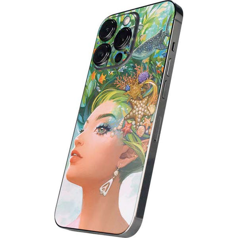 Mermaid with Sea Stars in Her Hair by Ivy Dolamore iPhone 14 Pro Skin